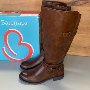 NWT Women’s Baretraps Carmella Brown Tall Boots with buckle